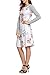 HOTAPEI Women's Floral Print Casual Long Sleeve A-line Loose T-Shirt Dresses Knee Length