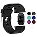 TUSITA Band for Polar V800 with Screen Protector, Replacement Silicone Strap Bracelet Wristband Accessory for Polar Smart Watch (Black)