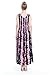 Women's Hawaiian Maxi Tank Elastic Luau Dress Pink Panel Black