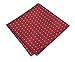 Set of 6 Men's Pocket Squares Solid Color and White Dot Pattern - Bright Colorful Handkerchiefs