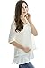 Bearsland Women's Lace Maternity Breastfeeding Pregnant Shirts and Nursing Tops,White,Large