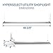 Hyperikon 4 Foot LED Shop Light, 100 Watt (35W), Shop and Garage Lighting, 5000K, Frosted, 4 Pack