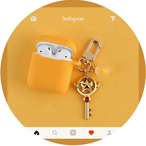 Japan Anime Cartoon Card Captor Sakura Silicone Bluetooth Wireless Earphone Case for AirPods 1 2 Headset Drop Cover,4