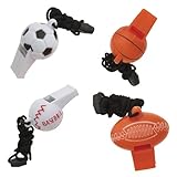 Sports Ball Whistle Party Favors, 4ct