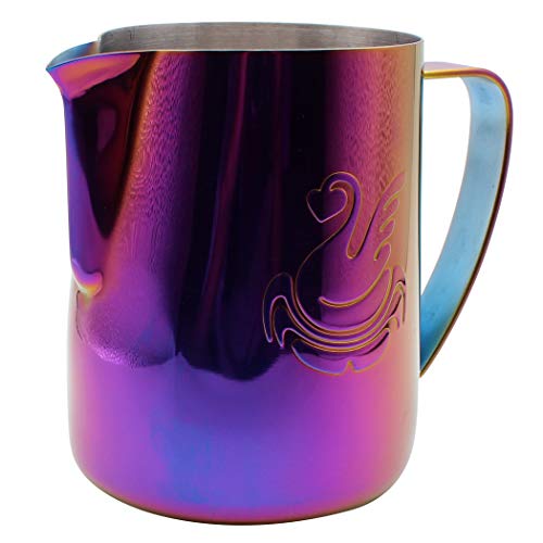 Dianoo Espresso Steaming Pitcher, Espresso Milk Frothing Pitcher Stainless steel, Coffee jug, Latte Art Cup 20 OZ (600ML) Multicolor - Thumbnail 3