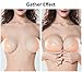 Muryobao Women's Sticky Strapless Bra Self Adhesive Backless Bra Silicone Bras for Wedding Dress 2 Pack B Cup (Gel)