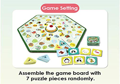 2021 New Board Game, “Animal City” Card Game with Hexagon Puzzle and Bell - A Fun & Fast TeamKids Party Game for Kids and Families, 2-6 Players, Age 3+, Unique Easter Gift