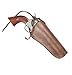 Historical Emporium Standard Right Hand Western Cross Draw Holster Plain Leather, Wild West Single Action Revolver Gun Holster Chocolate