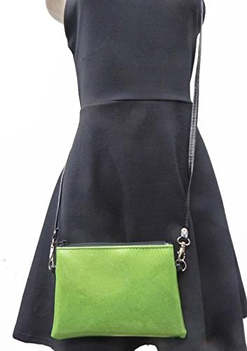 US Handmade Fashion CELL PHONE CASE "SHIMMERING GLOSSY SHINY GREEN COLOR" Pattern DIGITAL CAMERA BAG , GREEN COLOR, CLPB 8210