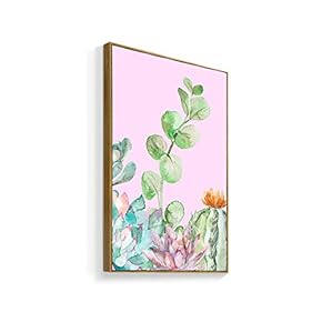 Framed Home Artwork Succulent Plant for Living Room Bedroom