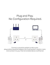 TP LINK AV500 adaptador de línea eléctrica de 2 puertos con kit básico de transferencia de enchufe, hasta 500 Mb s, (kit TL PA4020P)