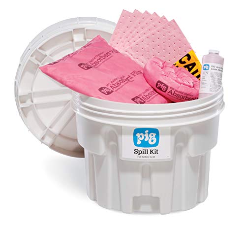New Pig KIT352 63 Piece Battery Acid Spill Kit in 20 Gallon Overpack, 13 Gallon Absorbency