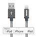 Kanex Apple Certified Premium Lightning to USB Cable with DuraBraid Fiber 9.9 feet (3 Meters)-Space Gray