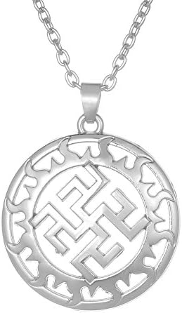 Slavic Talisman Grass Fern Flower Amulet Against Diseases Necklace for Men and Women Jewelry