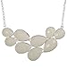 JANE STONE Silver Color Bubble Bib Necklace Fancy Chunky Necklace Fashion Jewelry Statement Necklace Evening Party Jewellery(Fn0564-S-Ivory)