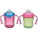 Playtex Sipsters Stage 1 Spill-Proof, Leak-Proof, Break-Proof Soft Spout Sippy Cups for Girls - 6 Ounce - 2 Count