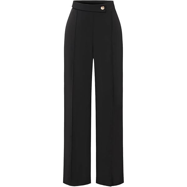 Trousers Pants for Women Asymmetrical Patchwork Design Solid