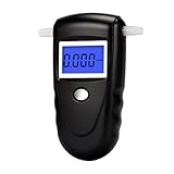Professional Digital Breathalyzer LED Screen, Portable Breath Alcohol Tester with 10 Mouthpieces