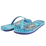 Ed Hardy Women's Jungle Flip Flop Sandal - Turquoise - 9