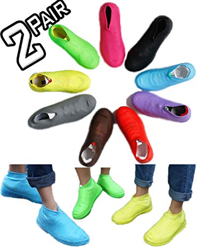 Reusable Boot and Shoe Covers (Large, yellow) Silicone Shoe Covers Waterproof And Unlimited Shoe Protectors for Indoor-Outdoor- Extra Thick 2 Pair