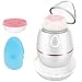 Facial Cleansing Brush, 3D Sonic Vibrating Waterproof Face Cleaner with Wireless Charging Base, 2 Brush Heads with 4 Modes, Gentle Exfoliating, Removing Blackhead, Massaging for Skin Deep Cleaning