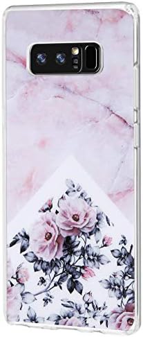 Samsung Galaxy Note 8 Case, TPU Silicon Flexible Slim Fit Soft Clear Edge Cute for Women Girl Bumper Flower Floral Shock Absorber Anti-Scratch Case For Samsung Galaxy Note 8