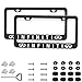 2Pcs Newest Matte Aluminum Alloy Logo License Plate Frame,with Screw Caps Cover Set,Applicable to US Standard car License Frame,for Infiniti(Matte Black)