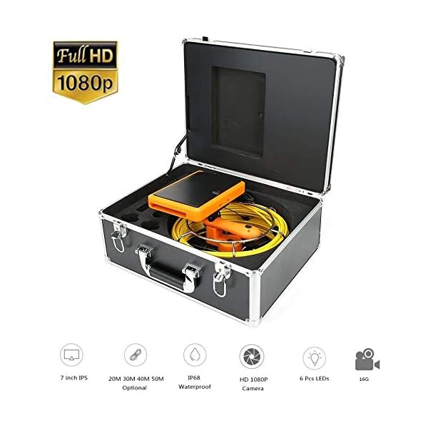 CHENYE Handheld-Endoskop-Kamera, Borrekop-Inspektionskamera mit 7"LCD-Monitor, Car Motor-Geltungskamera – Bild 3