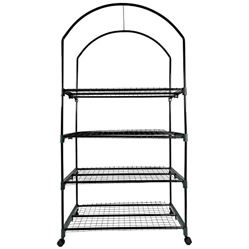 OUTOUR Wider 35x19.6x66.5in 4 Tier Wider Portable Plant Mini Greenhouse Green House with Casters, for Growing Seeds, Seedlings, Tending Potted Plants, Garden Gardening Indoor Outdoor - Thumbnail 6