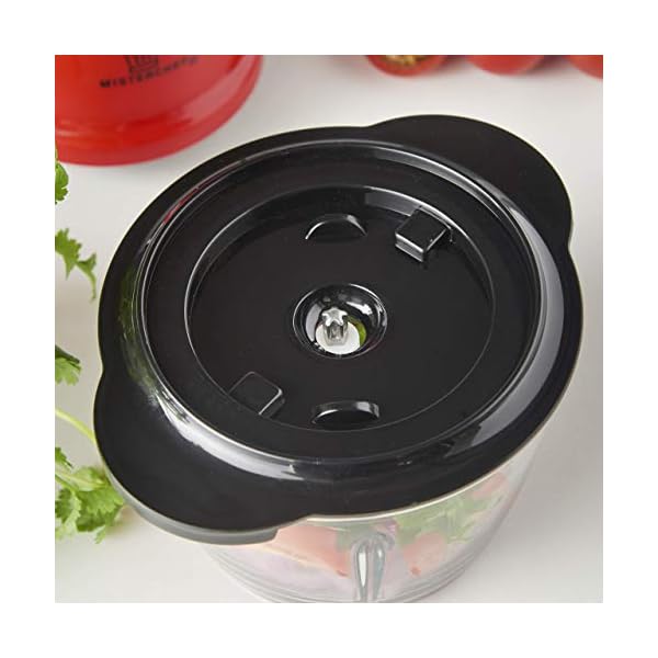 MisterChef-Red-Mini-Chopper-Mini-Food-Processor-3-bi-Level-Blades-Energy-Saver-200W-with-Turbo-15L-Food-Capacity-Glass-Bowl-2-Year-Warranty-Metallic-Red MisterChef® Red Mini Chopper Mini Food Processor 3 bi-Level Blades - Energy Saver 200W with Turbo - 1.5L Food Capacity…