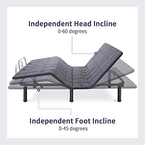 Adjustable Bed Frame, Smart Electric Adjustable Bed Base with Wireless