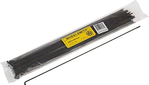Wheelsmith DB14 Spokes 2.0/1.7 x 267mm Black Spokes, Bag of 50