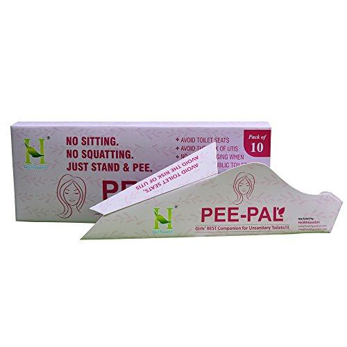 HealthGoodsIn Disposable, Portable Female Urination Device PeePal Ideal for Camping Highways Hikes Or When Using Dirty Public Toilets- Pack of 10 Funnels
