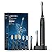 6 Heads Sonic Electric Toothbrush MS300 - Liberex USB Wireless Rechargeable Teeth Whitening Toothbrushes for Braces, 5 Mode with 2 Minutes Timer, Portable Teeth Whitening Toothbrush, Black