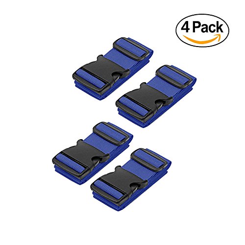 Luggage Straps - Travel Accessories TSA Approved Luggage Straps Suitcase Belts In 6 Colors Sold In 1/2/4 set By SWISSELITE