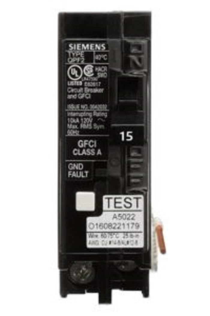 Photo 1 of 15 Amp 1-Pole GFCI Plug-On Neutral Circuit Breaker
