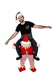 Christmas Piggyback Ride On Tipsy Elf Costume (Standard)