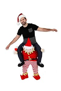 Christmas Piggyback Ride On Tipsy Elf Costume (Standard)