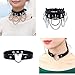 Leather Choker Collar For Women,Sexy Soft PU Leather Choker Necklace (Black)