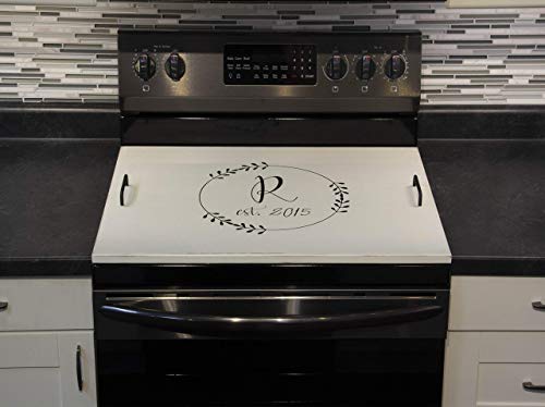 Amazon Com Red Oak Stove Top Cover Noodle Board Personalized