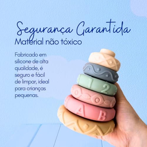 Brinquedo de Empilhar Torre de Empilhar Interativa Coala Brinquedo de Empilhar Monta Monta Kidino