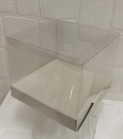 5 PIEZAS Caja detalle FONDO PIEL BLANCA pvc transparente ...