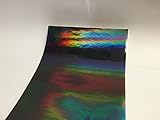 Holographic Rainbow Sheets, 4 12'' x 12'' Sheets (Black)