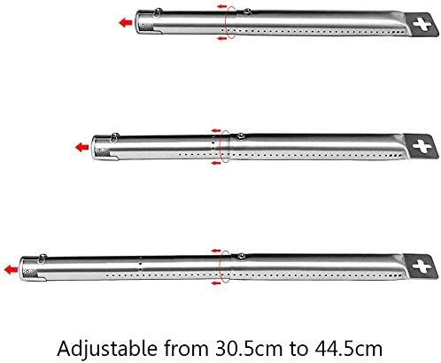 LOKHING 001 Universal BBQ Gas Grill Replacement Stainless Steel Adjustable Tube Burners for FirePlus Fire Mountain Char-Broil Campingaz and Other Model Grills (29.5 to 44.5 CM - Image 4