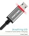 LED Micro USB Cable (3 FT), FosPower [Quick Charge 3.0] Reversible Micro B to Reversible USB A Cable [Full Speed Charging]