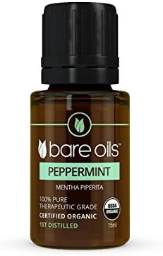 Peppermint Essential Oil 15ml Bare Oils USDA Certified Organic