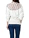 Allegra K Women's Scoop Neck Floral Lace Patch Back See Through Tunics White L