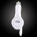 USB Car Charger,Shinefuture Retractable Cable Car Charger with USB Port for iPhone 6 6Plus iPhone 5 5S 5C iPod Touch 5 (White)