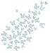 Luxbon 100Pcs 3D Vivid Cardboard Paper Hollow Butterfly Matt Effect Wall Stickers Art Crafts Decals Butterflies Home DIY Improvement Decor Mural Light Blue