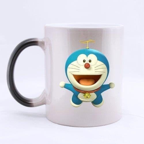 Japan Anime Cartoon Cute Doraemon Custom Morphing Coffee Mug Tea Cup 11 OZ Office Home Cup (Printed on two sides)-by Peanut and kelp